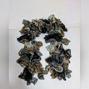 Sashay Ruffle Scarf Women Accessories Gray Brown Tan